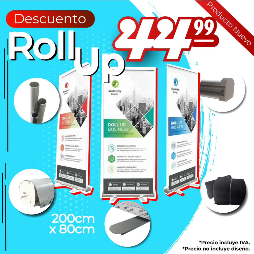 Roll up promocional durable